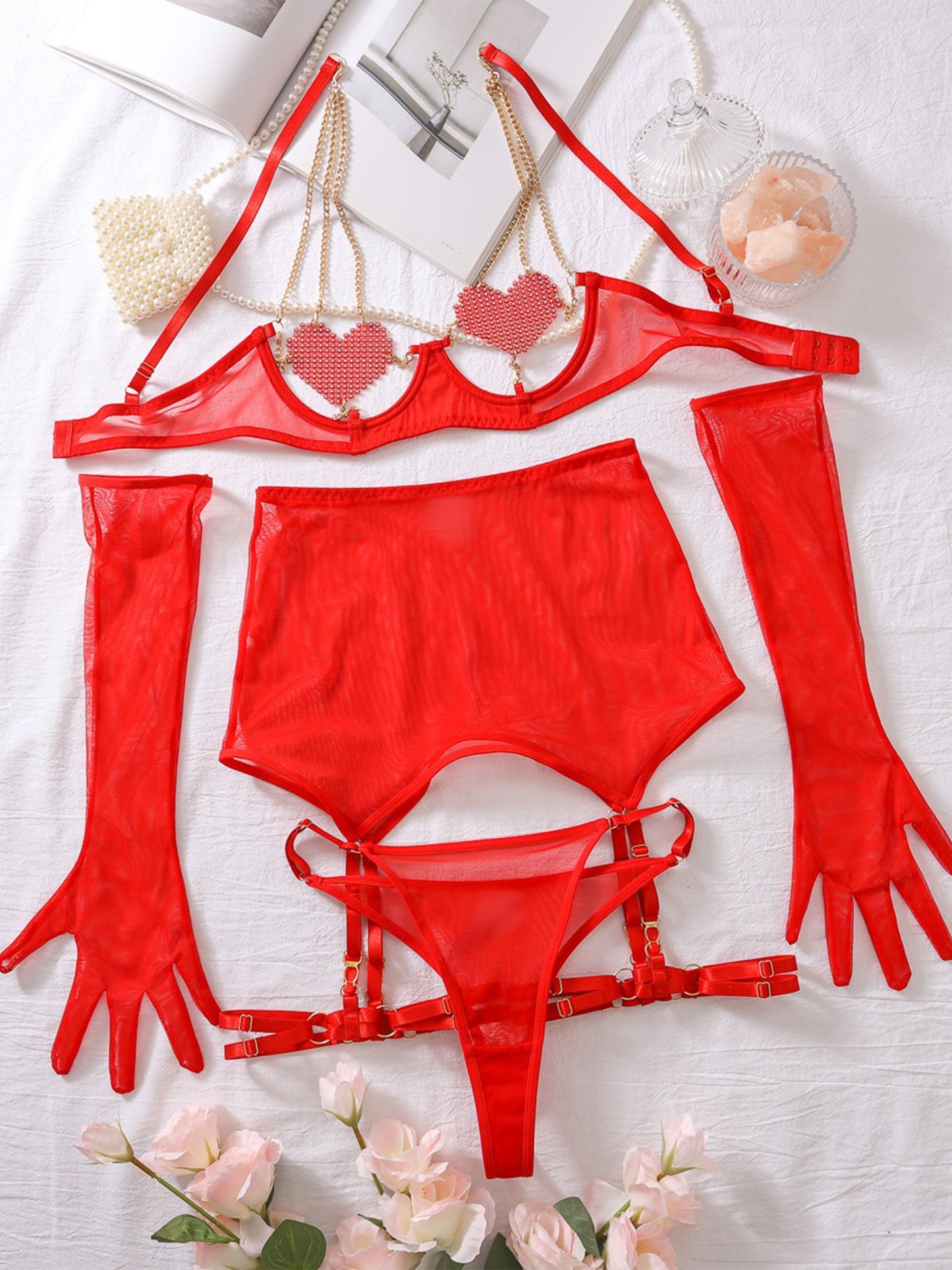 Heart Lace Allure Lingerie Set