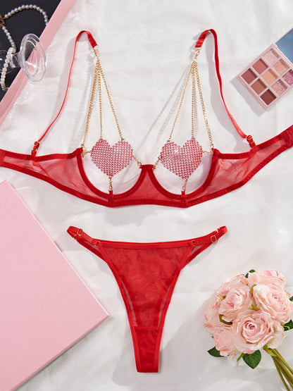 Heart Lace Allure Lingerie Set