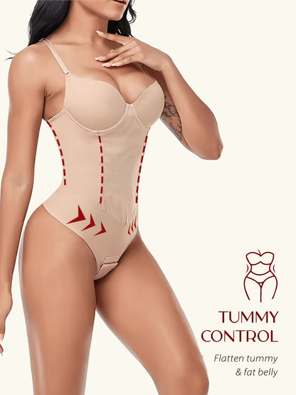 Tummy-flattening Underwire-bra Bodysuit