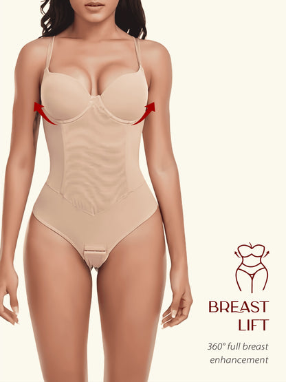 Tummy-flattening Underwire-bra Bodysuit